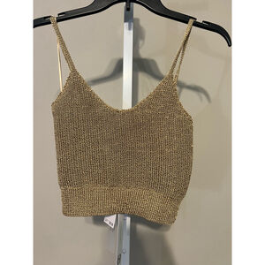 Women's House of Harlow 1960 Tank Top Size S Gold